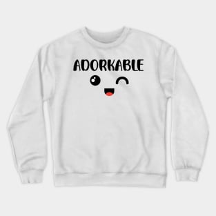 Cute Adorkable Wink Crewneck Sweatshirt